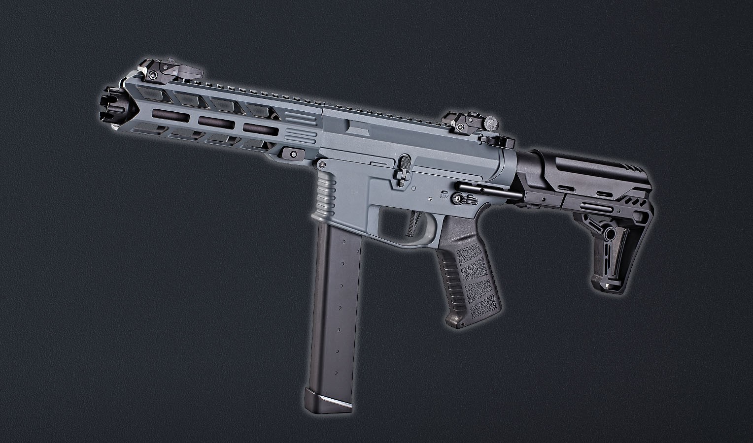 Electric powered  rifle, hop up function, plastic receiver