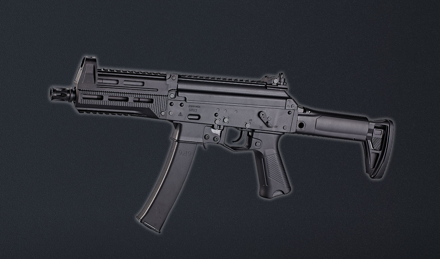 Electric powered rifle, hop up function, plastic receiver