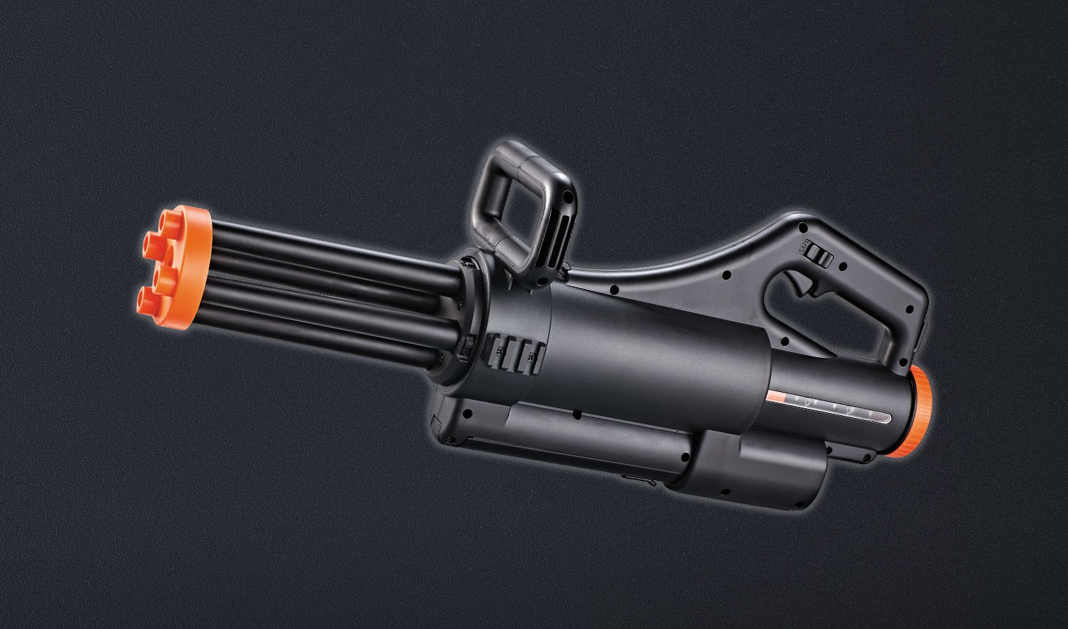 Electric 4-barrel rotary machine gun, hop up function, plastic receiver